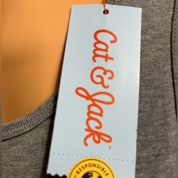 Cat & Jack Girls Tank Top Gray sleevless size S 6/7 New with Tags - Picture 11 of 12